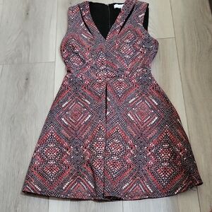Fourteenth Place Chic Sleeveless Geometric Mini Dress